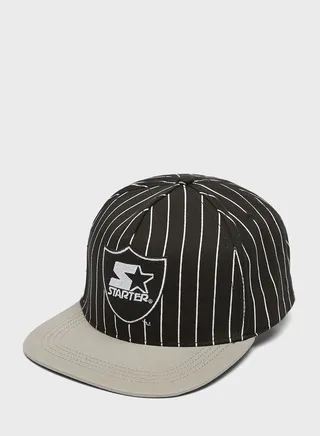Logo Print Flat Peak Cap