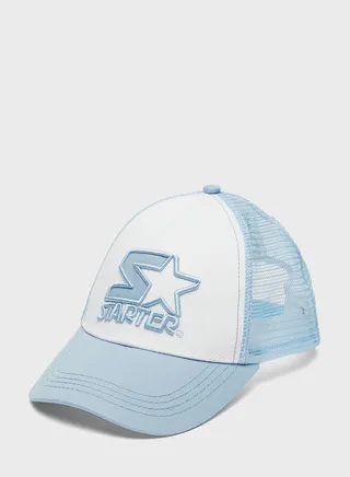Logo Print Curved Peak Cap