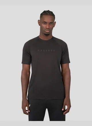Black Short Sleeve Raglan Tee