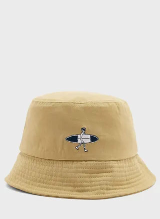 Quirky Surfing Motif Bucket Hat