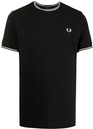 logo-embroidered cotton T-shirt