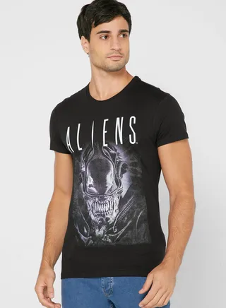 Aliens Crew Neck T-Shirt