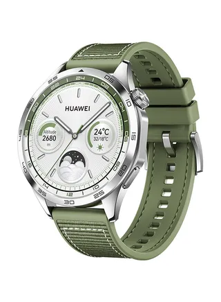WATCH GT 4 46 mm Smartwatch, 14 Days Battery Life, Science-based Calorie Management, Dual-Band Five-System GNSS Position, Pulse Wave Arrhythmia Analysis, Heartrate Monitor, Android & iOS