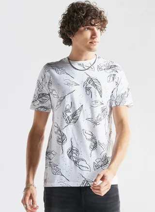 All Over Print Crew Neck T-Shirt