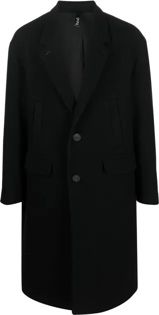 Single-Breasted Wool Coat