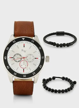 Analogue Watch And Bracelet Gift Set