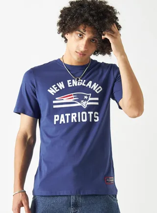 New England Patriots Print Crew Neck T-Shirt