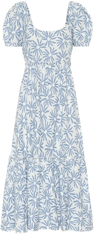 Kai floral linen midi dress