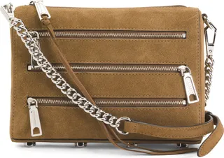 Suede Mini Zip Crossbody