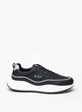 Men's Textured Sneakers with Lace-Up Closure