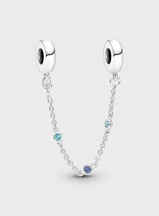 Triple Blue Stone Safety Chain