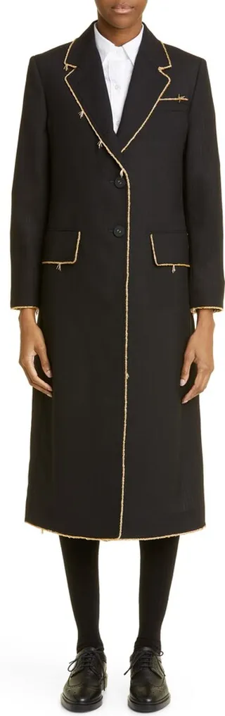 Wide Lapel Wool Overcoat