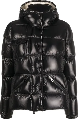 Logo-Edge Hooded Puffer Jacket