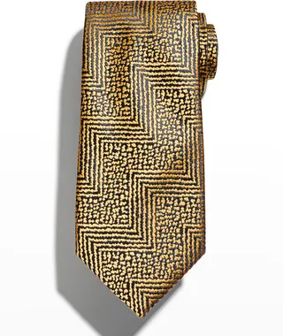 Men's Silk Zig-Zag Tie