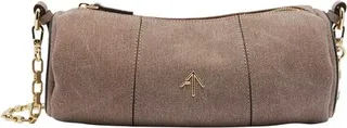 Cylinder denim handbag