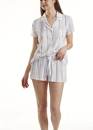 Short Sleeve Sleep Set in Stripe