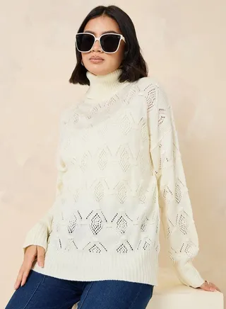 Regular Fit Turtle Neck Knitted Sweater