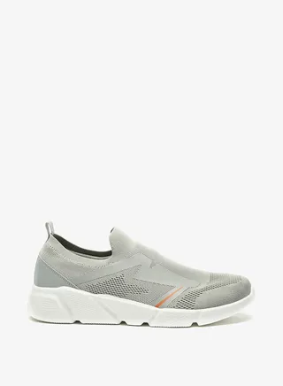Textured Slip-On Mens' Sports Shoes with Pull Tabs