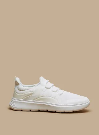 Mens Textured Lace-Up Sports Shoes