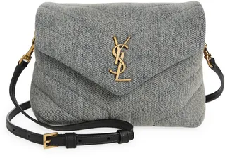 Toy Loulou Matelassé Denim Crossbody Bag
