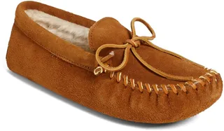Suede Moccasin with Faux Fur Lining