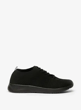 Textured Lace Up Mens' Sports Shoes