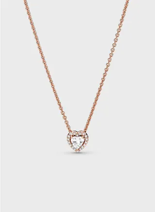 Sparkling Heart Collier Necklace