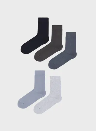 5 Pack Crew Socks