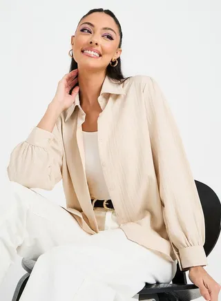 Ribbed Texture Regular Fit Shirt