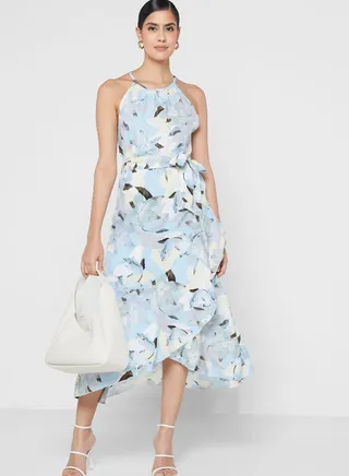 Printed Halter Dress
