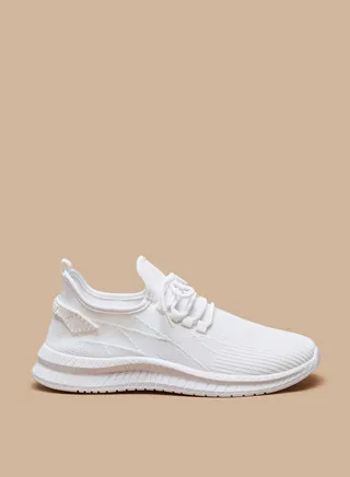 Men's Textured  Lace-Up Sports Shoes