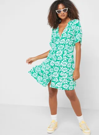 Button Detail Dress