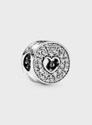 PavÃ© & Heart Anniversary Charm