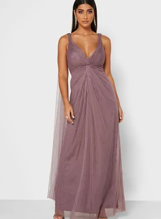 Twisted Knot Maxi Dress