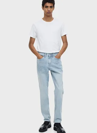Light Wash Slim Fit Jeans