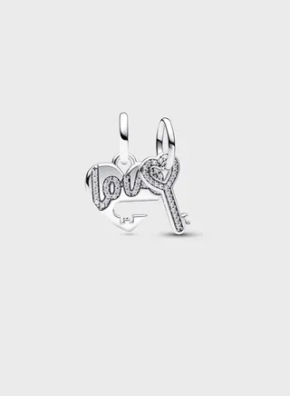 Splittable Heart & Key Dangle Charm