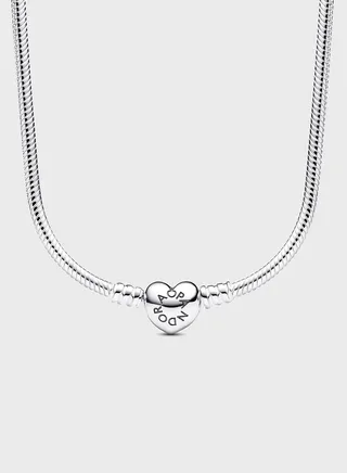 Moments Heart Clasp Snake Chain Necklace