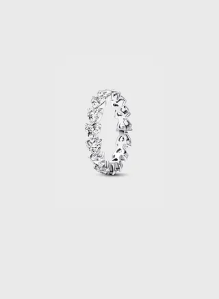 Row Of Hearts Eternity Ring