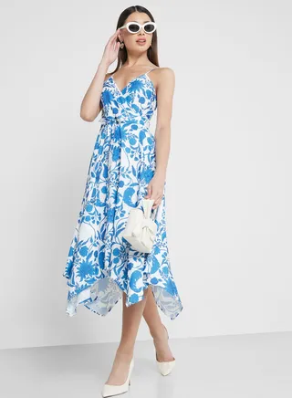 Strappy Printed Dress