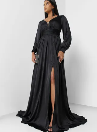 Plunge Neck Dress