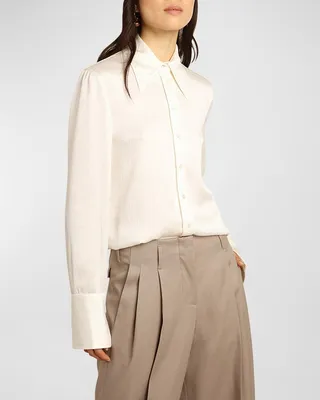 Journey Slim-Fit Crepon Button-Front Shirt