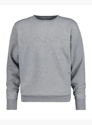 Embossed Crew Neck Sweatshirt