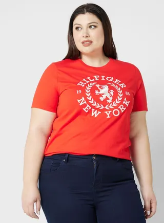 Crew Neck Logo Printed T-Shirt