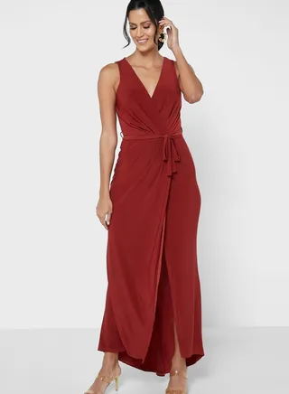 V-Neck Wrap Dress