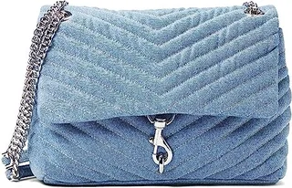Rebecca Minkoff Edie Flap Shoulder (Denim) Shoulder Handbags