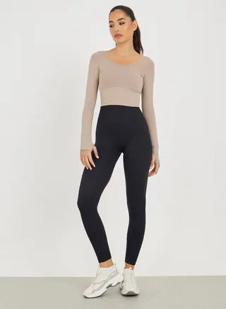 Textured Panel Leggings
