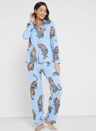 Printed Shirt & Pyjama Set
