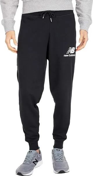 New Balance Essentials Stacked Logo Sweatpants (Black) Men's Workout