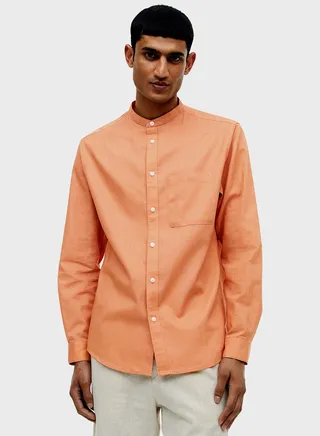 Grandad Collar Regular Fit Shirt