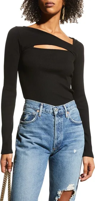 Iris Long-Sleeve Cutout Top